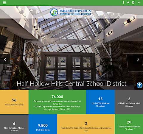 Half Hollow Hills Big Blue Button homepage