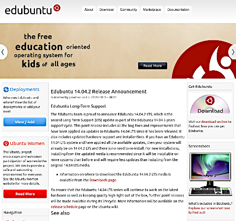 Edubuntu homepage