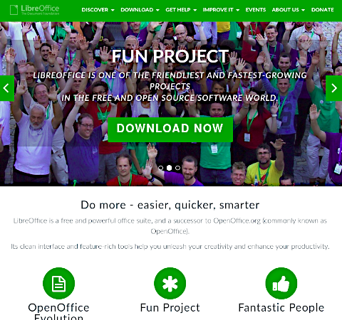 LibreOffice homepage
