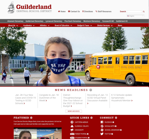 Guilderland Central School District homepage