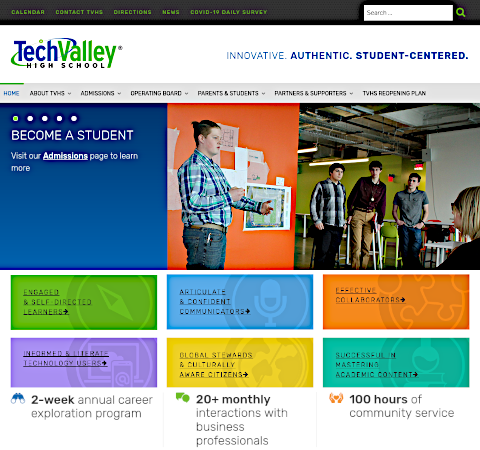 Tech Valley High School homepage